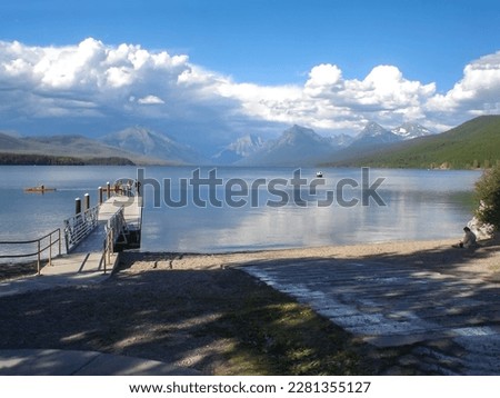 Glacier Lake McDonald View on Summer Day
