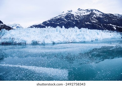 Glacier and mountains reflected in cold waters at Glacier Bay National Park and Preserve. Alaska. - Powered by Shutterstock