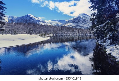 Glacier National Park, Montana. Winter.