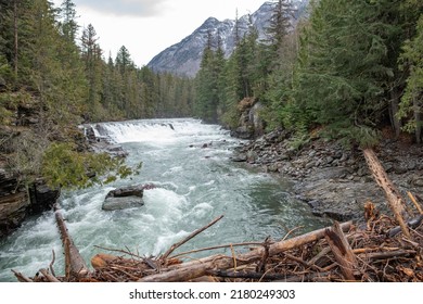 Glacier National Park On A Cold, Winter Day In The State Of Montana.