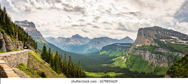 Glacier National Park in the Rocky Mountain Range of Montana.