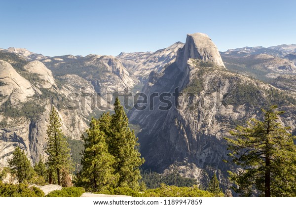 Glacier Point at Yosemite National Park offers\
breathtaking views of the\
valley