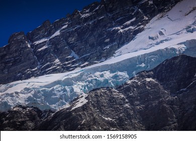 Glacier and snow in Mount Cook National Park in New Zealand - Shutterstock ID 1569158905