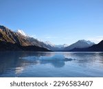 Glacier at Tasman Lake, Aoraki Mount Cook, New Zealand