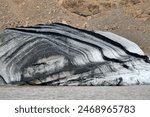 Sólheimajökull glacier where lava sediments meet ice