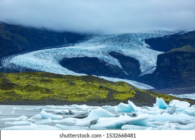 Glaciers in the Southern Iceland Near Jökulsárlón