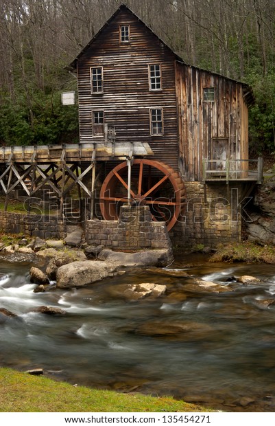 Glade Creek Grist Mill Babcock State Stock Photo Edit Now 135454271