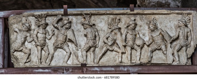 Gladiators Of Colosseum In Rome, Flavian Amphitheatre