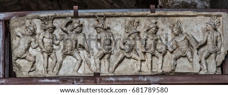 Gladiators of Colosseum in Rome, Flavian Amphitheatre