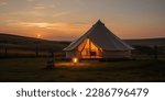 glamping in the beautiful countryside. luxury glamorous camping. glamping