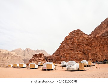 Glamping In Bubble Tents In Wadi Rum, Jordan. 