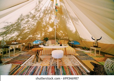 Glamping Inside Tent