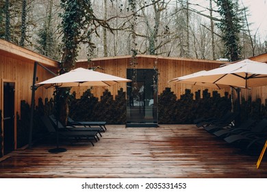 Glamping Luxury Camping. Glamorous Camp Lounge At Forest