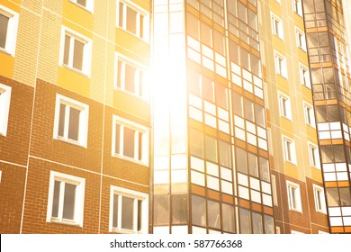 The glare of the sun in the window
