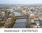 Glasgow aerial view looking west from Port Dundas