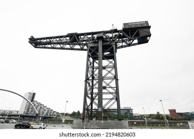 Glasgow, England - August 27 2022: City Centre Of Glasgow With The Most Impressive Building.