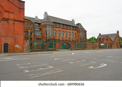 GLASGOW, SCOTLAND -11 JUL 2017- Exterior View Of The Scotland Street School Museum In Glasgow, Scotland.