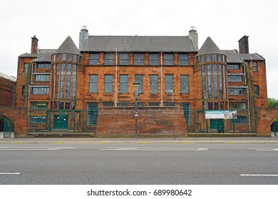 GLASGOW, SCOTLAND -11 JUL 2017- Exterior View Of The Scotland Street School Museum In Glasgow, Scotland.