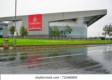 GLASGOW, SCOTLAND -11 JUL 2017- Exterior View Of The Emirates Arena (Commonwealth Arena And Sir Chris Hoy Velodrome), An Indoor Sports Arena And Velodrome In Dalmarnock, Glasgow, Scotland. 