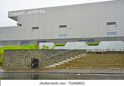 GLASGOW, SCOTLAND -11 JUL 2017- Exterior View Of The Emirates Arena (Commonwealth Arena And Sir Chris Hoy Velodrome), An Indoor Sports Arena And Velodrome In Dalmarnock, Glasgow, Scotland. 