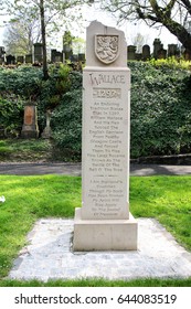 GLASGOW, SCOTLAND - MAY 10, 2017: Memorial To William Wallace, Hero Of Scotland, Who 1297, Routed The Garrison Of Nearby Glasgow Castle.