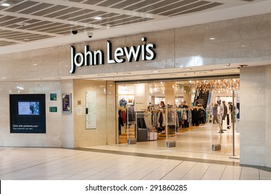 GLASGOW, SCOTLAND - OCTOBER 14, 2014: The John Lewis department store within The prestigious Buchanan Galleries shopping mall in Glasgow.