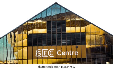 Glasgow, Scotland, UK; January 20th 2018: Entrance To The SEC Centre At Pacific Quay.