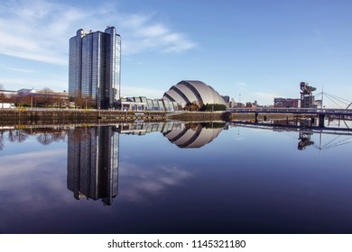 Glasgow, Scotland, UK; November 4th 2017: The Crowne Plaza Hotel Beside The SEC Armadillo Building On Clydeside In Glasgow.