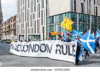 Glasgow, Scotland / United Kingdom - 04.05.2019: Scottish Independence March