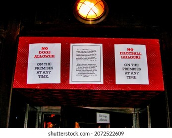 Glasgow, United Kingdom-June 18, 2009: Pub Rules In Glasgow, Scotland