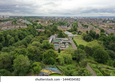 Glasgow West End Drone Cityscape