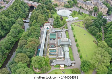 Glasgow West End Drone Cityscape