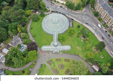 Glasgow West End Drone Cityscape