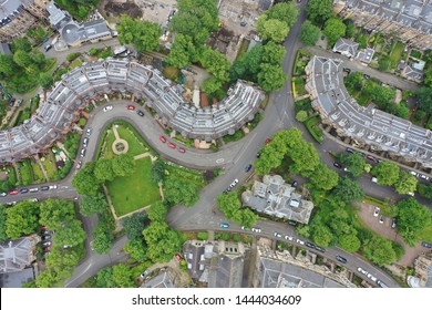 Glasgow West End Drone Cityscape