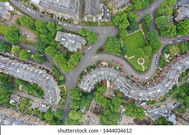 Glasgow West End Drone Cityscape