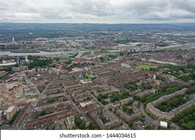 Glasgow West End Drone Cityscape