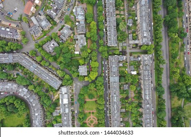 Glasgow West End Drone Cityscape