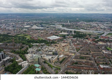 Glasgow West End Drone Cityscape