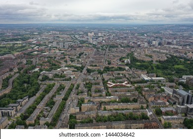 Glasgow West End Drone Cityscape