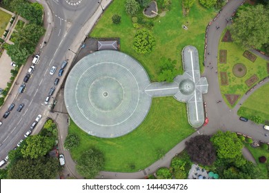 Glasgow West End Drone Cityscape