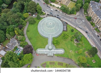 Glasgow West End Drone Cityscape