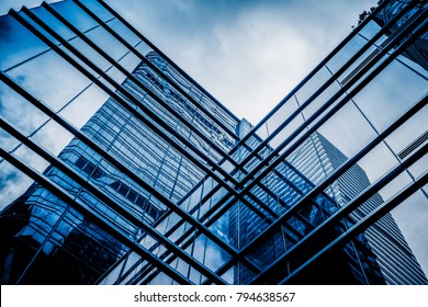 Glass Architecture Of Modern Building In Tokyo