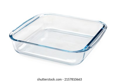 glass baking tray pan isolated on white background. - Shutterstock ID 2157810663