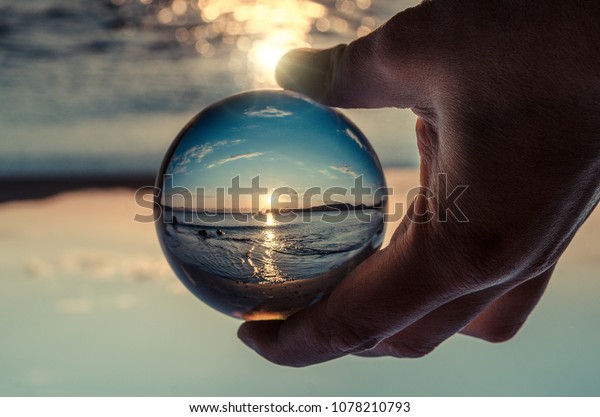 Glass Ball Hand Stock Photo (Edit Now) 1078210793