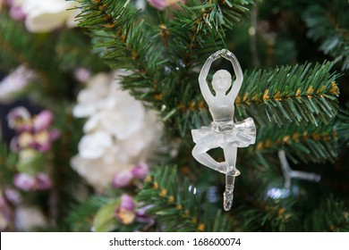 Glass Ballet Dancer On A Christmas Tree