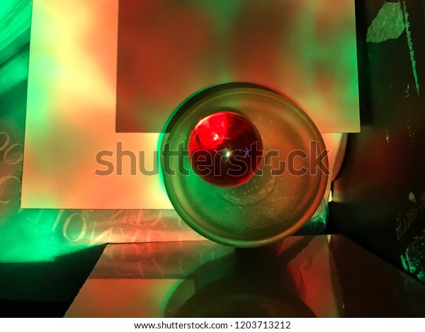 Glass Balls Inside Glass Vase Creating Stock Photo Edit Now