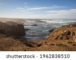  Glass Beach in the Pacific Coast. Fort Bragg, California, usa. High quality photo