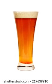 Glass Of Beer Isolated Against White