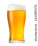 glass of beer isolated on white background