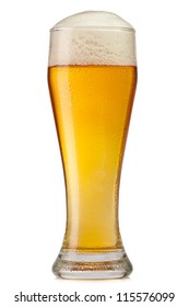 Glass Of Beer Isolated On White